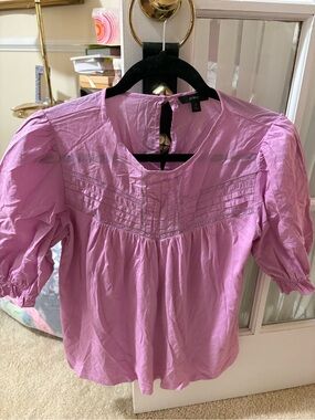 J. Crew Puff-Sleeve Cotton Blouse